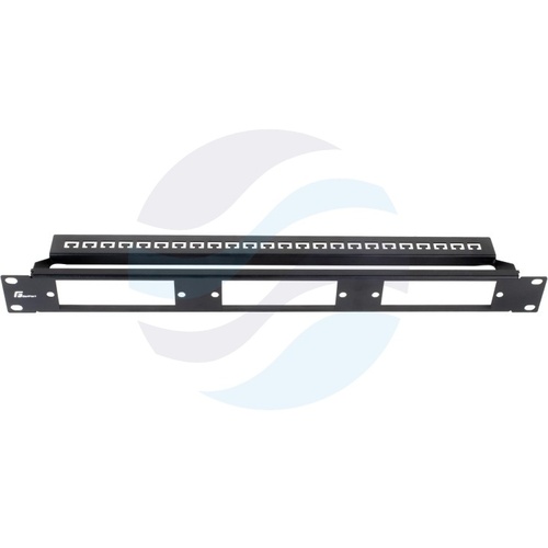 GETFORT Patchpanel modularny 3-port półka rack 19" 1U, czarny 1