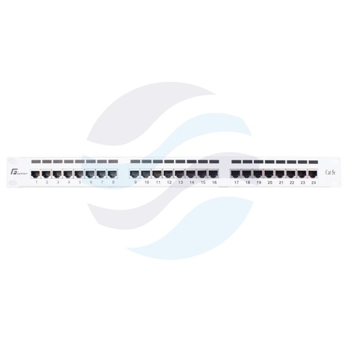GETFORT PGF-5EFTP24-B6-G Patch panel FTP 24-port kat.5e, rack 19" 1U z półką, szary 1