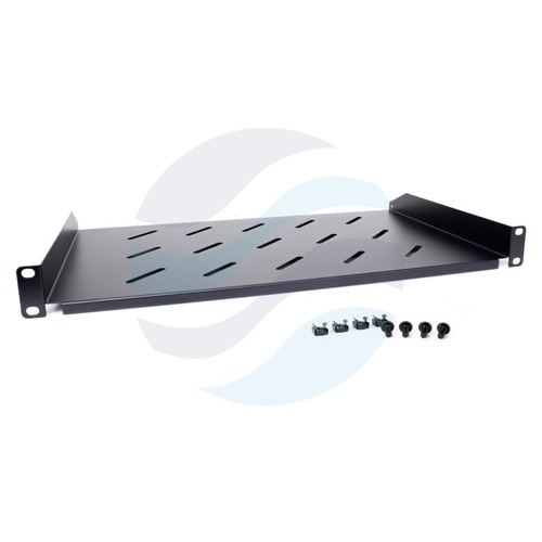 GETFORT Półka stała 1U 19" 270mm, czarna 1