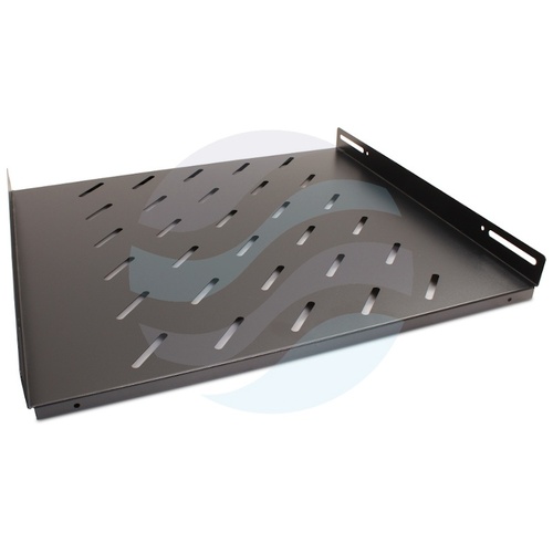 GETFORT HGF-60H-WB Półka stała 19" 1U 425mm, montaż czteropunktowy (bok), do szaf wiszących 600mm, stal 1.2mm, udźwig 60kg, czarna 1