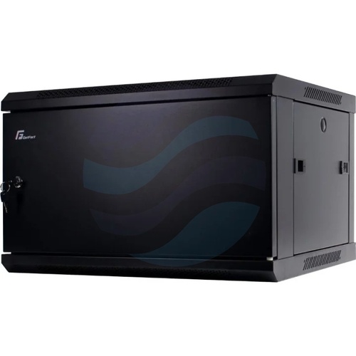 GETFORT Szafa wisząca 19" 6U 600x450mm czarna, drzwi metalowe 1