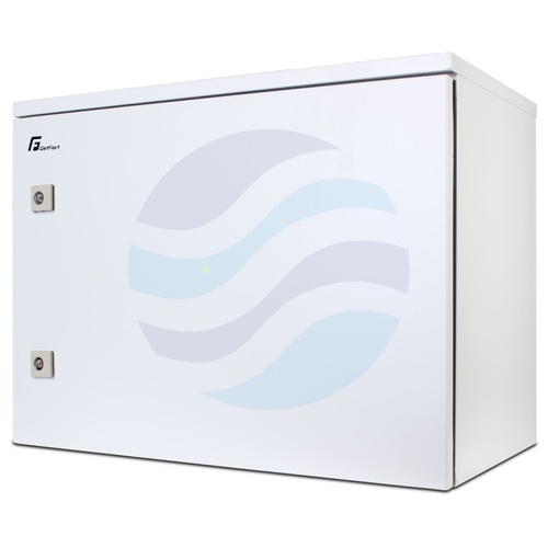 GETFORT Szafa hermetyczna 19" 6U 550x320, słupowa / ścienna zewnętrzna, szara 1