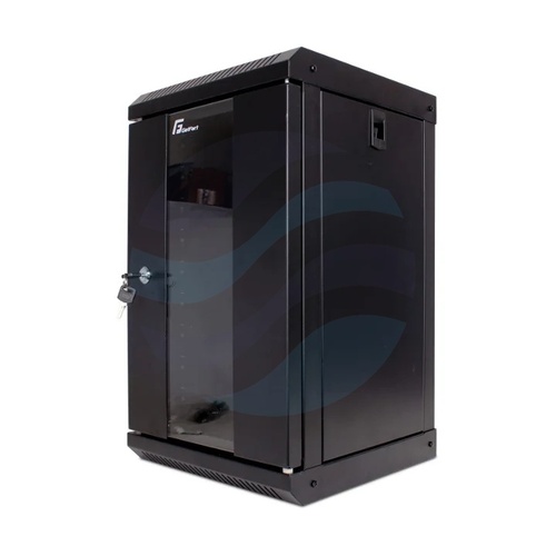 GETFORT Szafa wisząca 10" 9U 300x300mm czarna, drzwi szklane 1