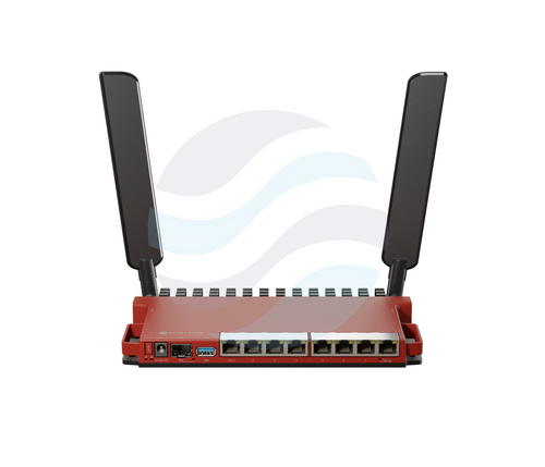 Mikrotik L009UiGS-2HaxD-IN Router / Switch gigabitowy AX600 Wi-Fi 6, Wave 2, 2.4/5GHz, 8x 10/100/1000Mbps, 1xSFP, 2x 800MHz ARM, 128MB, 1x USB 3.0, L5 1
