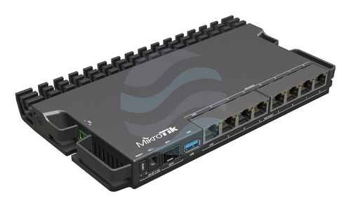 Mikrotik RB5009UPr+S+IN Router gigabitowy 7x 10/100/1000Mbps, 1x 2.5Gbit 802.3af/at PoE-out i POE-in, 1xSFP+ 10G, 4x 1.4GHz, 1GB, DC 24-57V, USB, 150W, L5 1
