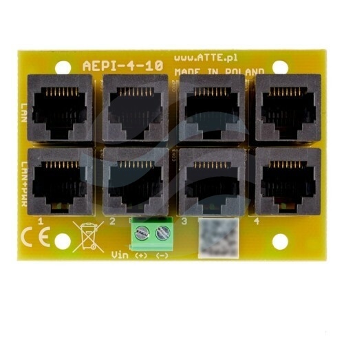 ATTE POWER AEPI-4-10-OF Adapter PoE PASSIVE 4 kanałowy 10/100 1