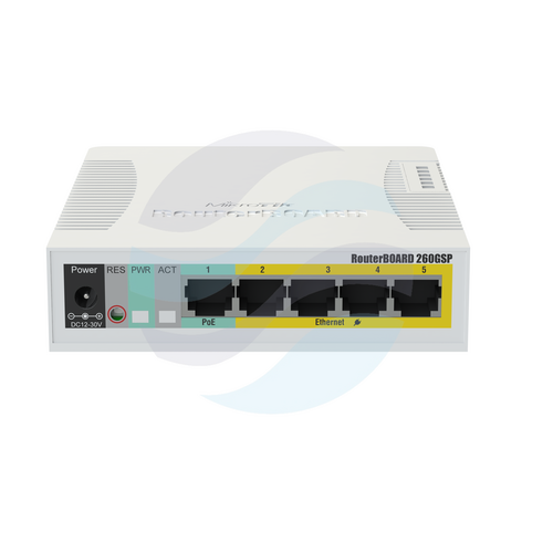 Mikrotik CSS106-1G-4P-1S Router / Switch 5x 10/100/1000Mbps, 1xSFP, Smart Switch, SwOS, POE out (RB260GSP) 1
