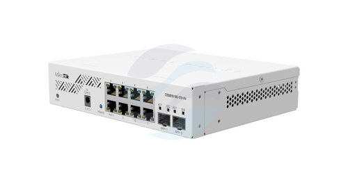 Mikrotik CSS610-8G-2S+IN Switch gigabitowy Cloud Smart 8x GE PoE, 2x 10G SFP+, 2MB, 12-57 VDC / PoE IN, SwOS, Rack 19" (uszy), L2 1