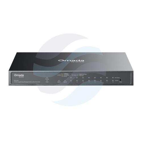 TP-Link ES210GP Switch gigabitowy zarządzalny Omada PoE+ 8x 10/100/1000Mb/s PoE+ 802.3at/af, 1x 10/100/1000Mb/s, 1x Combo... 1
