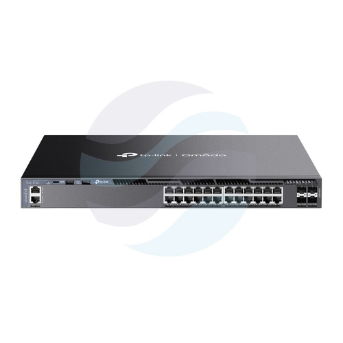 TP-Link SG6428X Switch gigabitowy zarządzalny L3 Omada stackowalny 24x Gigabit, 4x SFP+ 10G, IGMP, 2x USB 2.0, 1x RJ45 konsola, USB-C, Rack 19", Campus, metal 1
