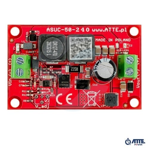 ATTE POWER ASUC-50-240-OF Przetwornica podnosząca napięcie do 24V 1