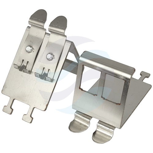 Adapter keystone na DIN (TS-35), 2-portowy z uchwytem kablowym 1