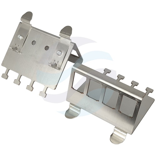 Adapter keystone na DIN (TS-35), 4-portowy z uchwytem kablowym 1