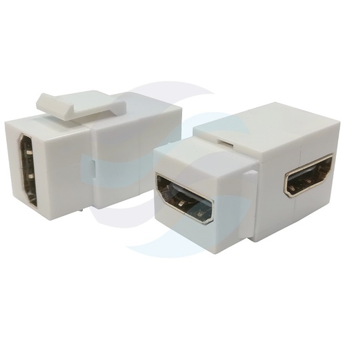 Moduł keystone, gniazdo HDMI / gniazdo HDMI dolne wejście, biały 1