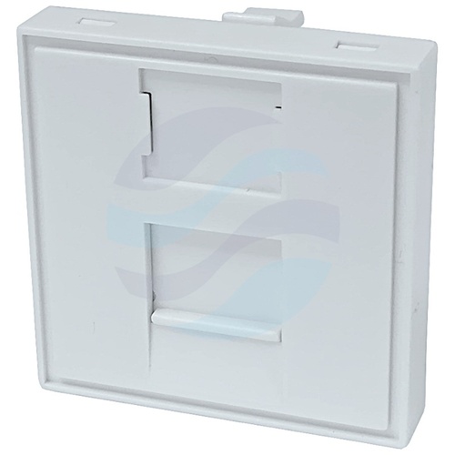 Adapter keyst. z przesłoną 2M 45x45 biały 1