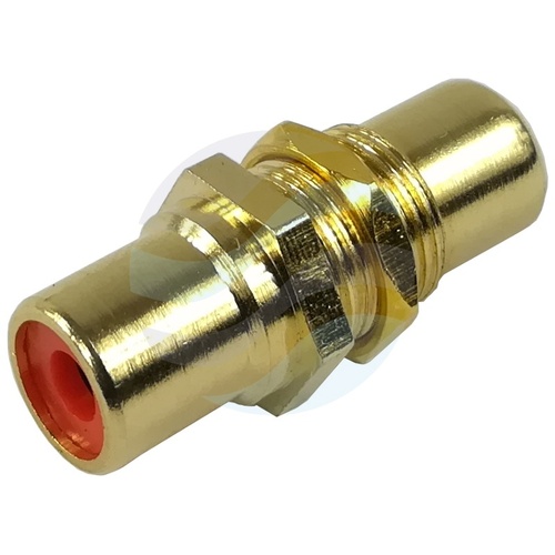 Łącznik RCA gniazdo-gniazdo do adaptera keystone, czerwony, do kable cinch 1