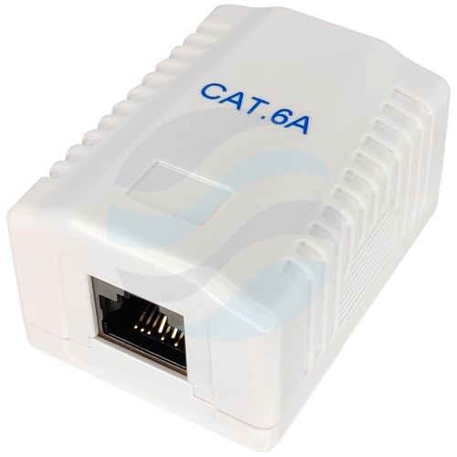 Gniazdo natynkowe mini STP ekranowane kat.6A 1x RJ45 1