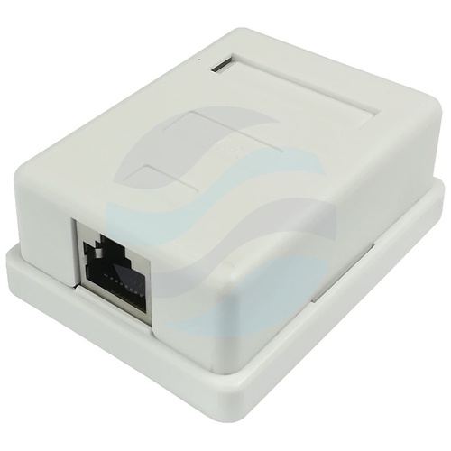 Gniazdo natynkowe FTP ekranowane kat.5e 1xRJ45, zatrzask 1