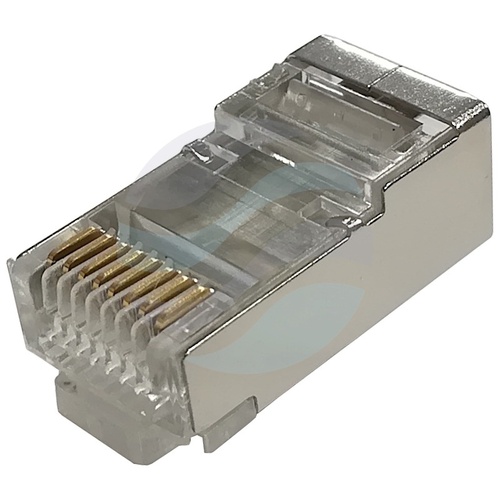 Wtyk RJ45 przelotowy 8p/8c kat.6 FTP drut, ekranowany - opak. 100szt. 1