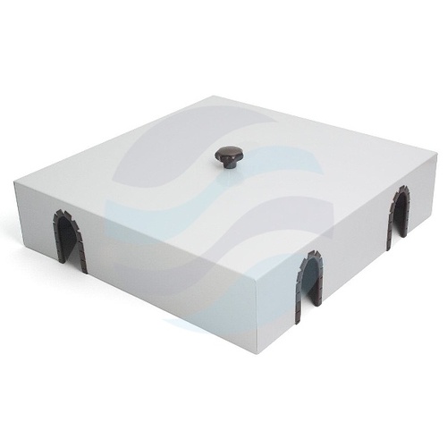 Obudowa stelaża zapasu kabla 600mm, 610x610x100mm, stal ocynkowana, RAL 7035 1