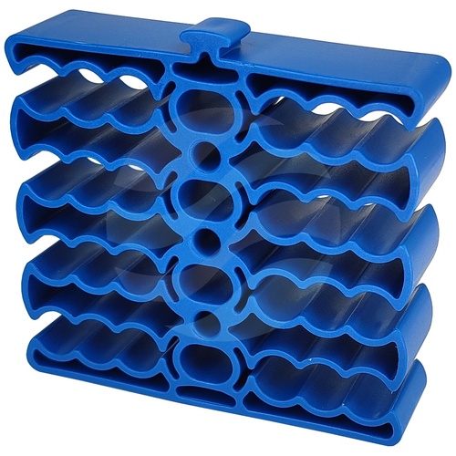 Organizator wiązek kablowych na 24 kable sieciowe skrętka, 8 sekcji x 3 komory, min. śr. przewodu 6,2mm, łączony, 75x72x20mm... 1