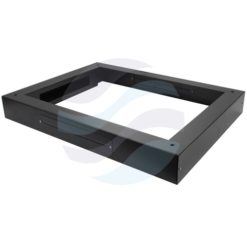 Cokół stalowy do szaf Rack 19" 800x1000mm, wys. 80mm, 2x przepust kablowy, czarny 1