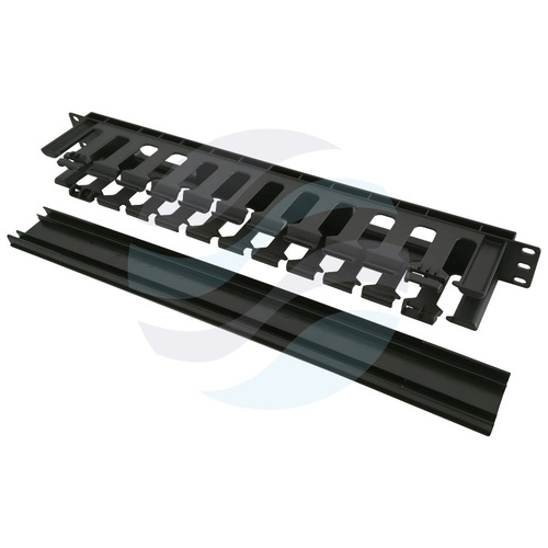 Organizator kabli poziomy 19" 1U, grzebieniowy, 13 grzebieni, głębokość 50mm, mocowanie doczołowe, plastik ABS, szer... 1