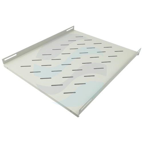 Półka stała 19" 1U 550mm perforowana, montaż czteropunktowy (bok), do szaf 800mm, stal, udźwig 50kg, szara 1