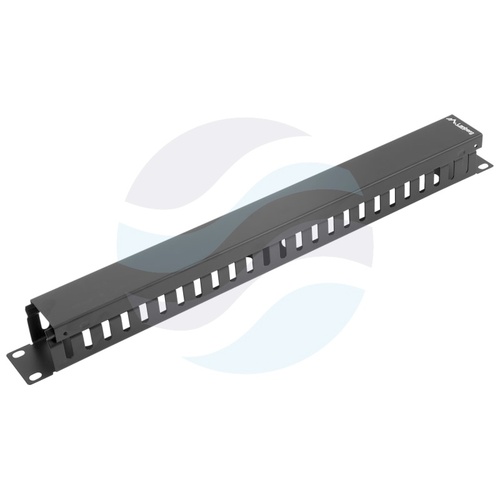 LANBERG AK-1201-B Organizator kabli poziomy 19" 1U, grzebieniowy, 26 grzebieni, szer. grzebieni 440mm, mocowanie doczołowe... 1