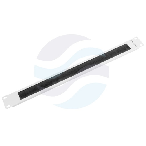LANBERG AK-1101-S Przepust / Panel szczotkowy Rack 19" 1U, mocowanie doczołowe, stalowy, szary 1