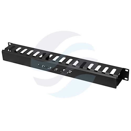 Organizator 19" 1U uchwyty metalowy listwa x16 czarna 1