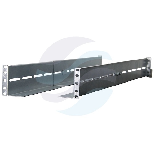 Szyny montażowe 2U do szafy Rack 19" regulowane 595-1090mm, nośność 80kg, srebrne 1