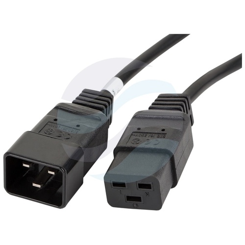 Przedłużacz kabel zasilający IEC 320 C19 F - C20 M 1.8m, czarny 1