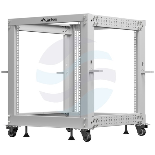 LANBERG OR01-6112-S Stelaż / Rama szafy rack 19" 9U 600x600, regulowana głębokość 576-1033mm, do 600kg, Open Frame Rack... 1