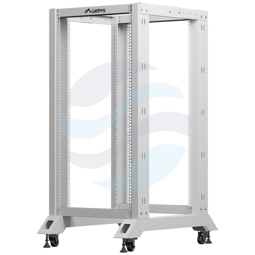 LANBERG OR01-6822-S Stelaż / Rama szafy rack 19" 22U 600x1000, regulowana głębokość 550-790mm, do 600kg, Open Frame Rack, szara 1