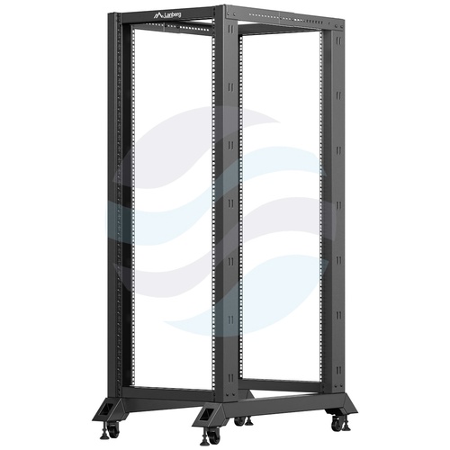 LANBERG OR01-6032-B Stelaż / Rama szafy rack 19" 27U 600x800, regulowana głębokość 430-590mm, do 600kg, Open Frame Rack, czarna 1
