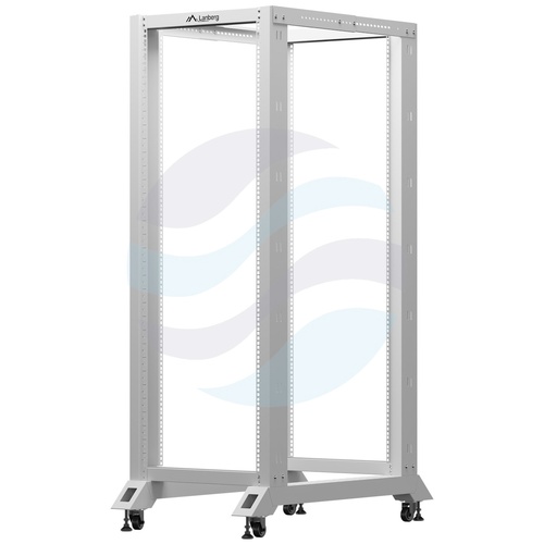 LANBERG OR01-6032-S Stelaż / Rama szafy rack 19" 27U 600x800, regulowana głębokość 430-590mm, do 600kg, Open Frame Rack, szara 1