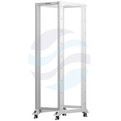 LANBERG OR01-6042-S Stelaż / Rama szafy rack 19" 32U 600x800, regulowana głębokość 430-590mm, do 600kg, Open Frame Rack, czarna 1