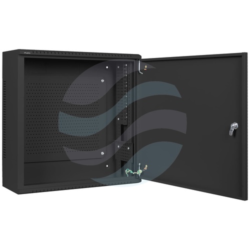 LANBERG WAF1-5203-06-00B Szafka instalacyjna rack 19" 6U+3U 540x200, wisząca niskoprofilowa, metalowa, złożona, czarna 1