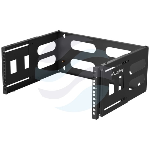 LANBERG FB01-5404-10B Uchwyt ścienny rack 19" 4U 400mm, składany, czarny 1