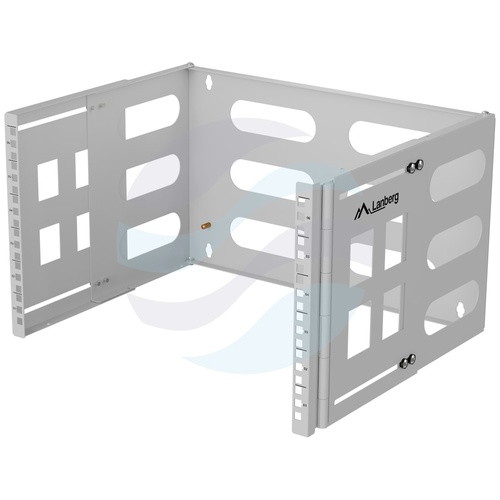 LANBERG FB01-5406-10S Uchwyt ścienny rack 19" 6U 400mm, składany, szary 1