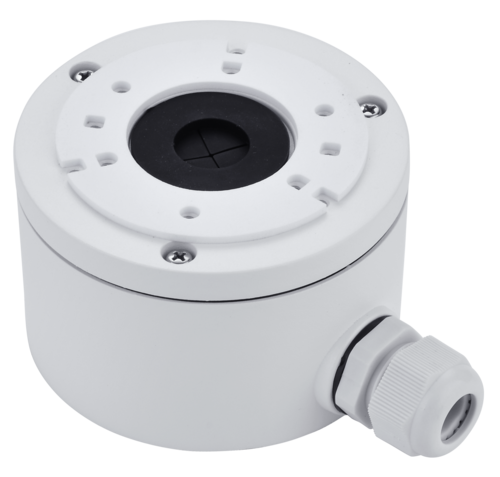 PA-1280ZJ-XS-PRO Puszka montażowa / połączeniowa metalowa do kamer, gł. 64mm, biała 1