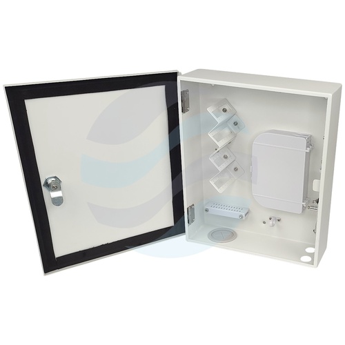 Tracom FOB-SFP16 Przełącznica światłowodowa naścienna 24x SC Simplex / LC Duplex, IP41, szara 1
