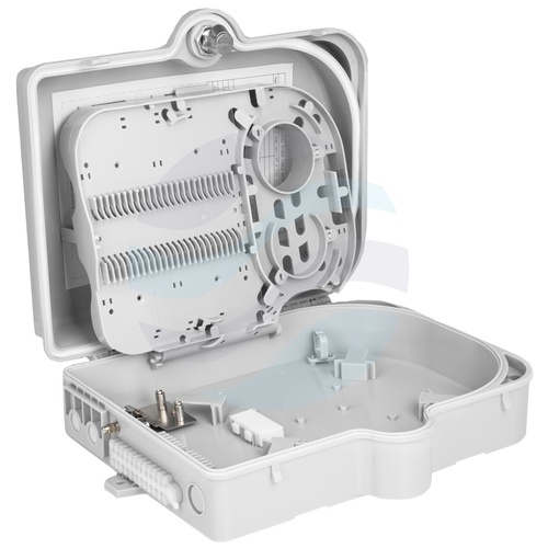 Tracom FTTX MDU E24 v3 Przełącznica/mufa FTTH 48 włókien 24x SC Simplex / LC Duplex, IP65, uncut port 1