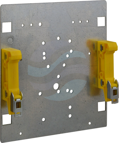PULSAR DIN2 Uchwyt metalowy na szynę DIN do zasilaczy i transformatorów, 128x137x25mm 1