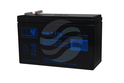 MW Power MW Akumulator AGM 7Ah/12V (151*65*94mm) Fast-on 250 (T2) 1