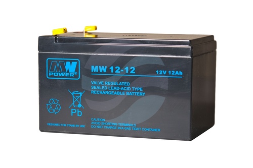 MW Power MW Akumulator AGM 12Ah/12V (98*94*151mm) Fast-on 187 (T1) 1