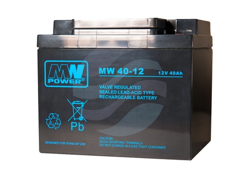 MW Power MW Akumulator AGM 40Ah/12V (198*166*171mm) śruba M6 (T16) 1