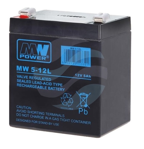 MW Power MW Akumulator AGM 5Ah/12V (90*70*101mm) Fast-on 250 (T2) 1