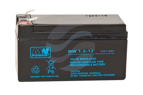 MW Power MW Akumulator AGM 1,3Ah/12V (97*43*59mm) Fast-on 187 (T1) 1